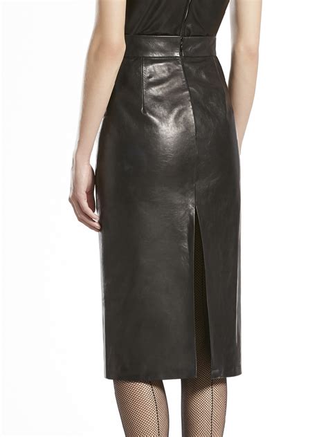 gucci black leather skirt|gucci skirts women.